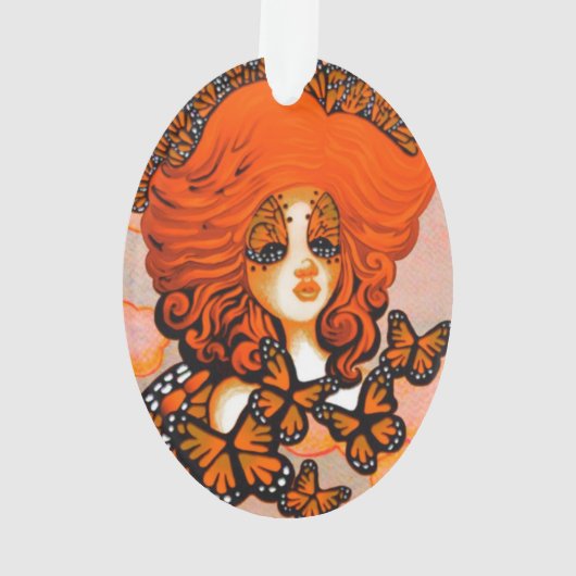 Monarch Queen Butterfly Fairy Ornament オーナメント (裏面)
