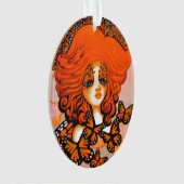 Monarch Queen Butterfly Fairy Ornament オーナメント (正面)
