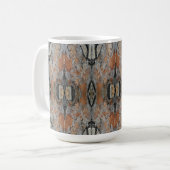 Monarch Tree Bark Patterned コーヒーマグカップ (正面左)