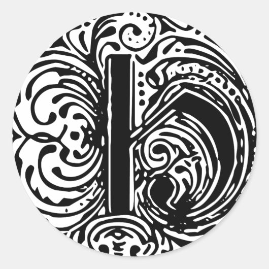 Monarchiaレター"H" ラウンドシール (正面)