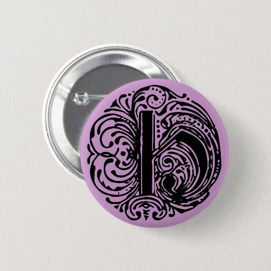 Monarchiaレター"H" 缶バッジ (正面&裏面)