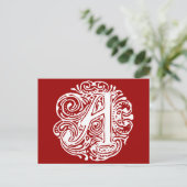 Monarchia白文字"A" ポストカード (スタンド正面)