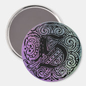Monarchia "S"紫と青の背景(大) マグネット (正面/裏面)