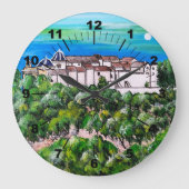 Monasterio de San Miguel Painting by Alfred Fox ラージ壁時計 (正面)