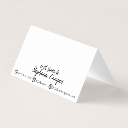 Monatの名刺をありがとうございます 名刺 (裏面)