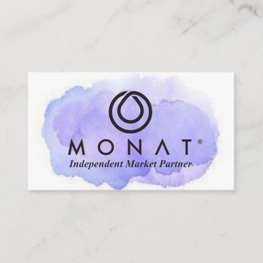 MONAT市場パートナー向けのPurple Elegance 名刺 (正面)