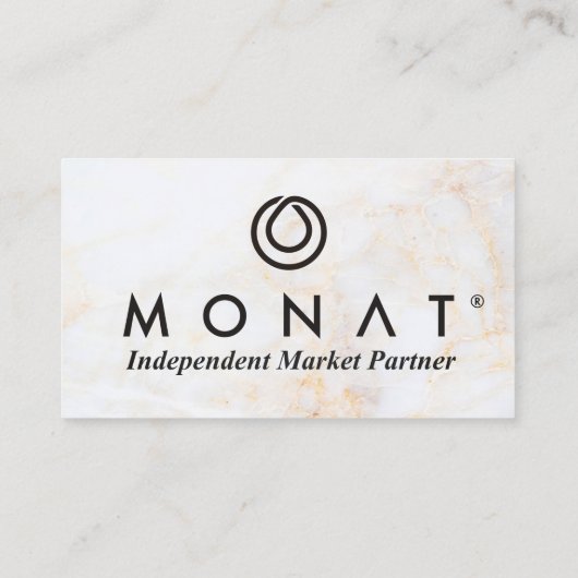 MONAT金ゴールド大理石名刺 名刺 (裏面)