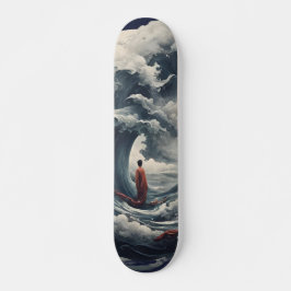Mönch zwischen tobender Welle Skateboard Deck スケートボード