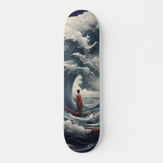 Mönch zwischen tobender Welle Skateboard Deck スケートボード (正面)