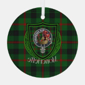 Moncrieffe Scottish Clan Tartan & Crest ガラスオーナメント (裏面)