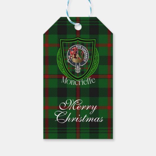Moncrieffe Scottish Clan Tartan & Crest ギフトタグ (正面)
