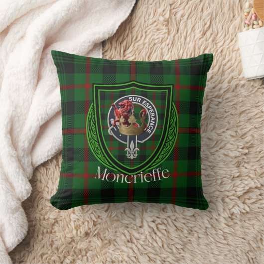 Moncrieffe Scottish Clan Tartan & Crest クッション (ブランケット)