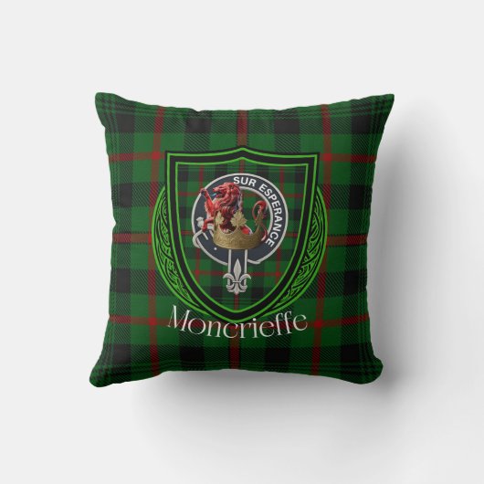 Moncrieffe Scottish Clan Tartan & Crest クッション (裏面)