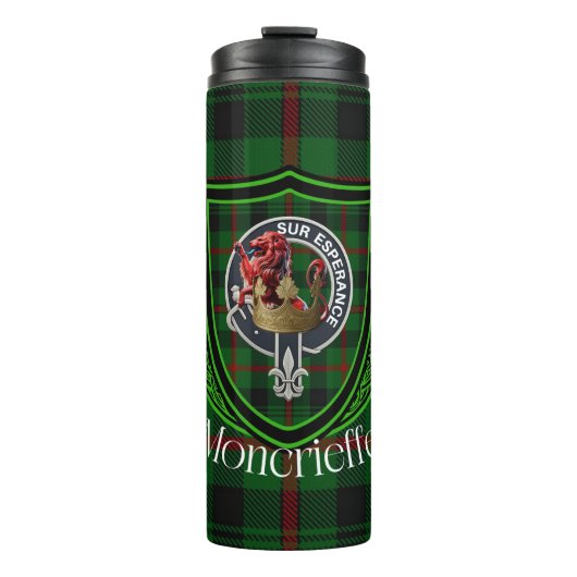 Moncrieffe Scottish Clan Tartan & Crest タンブラー (正面)