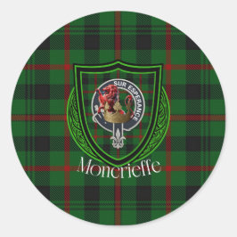 Moncrieffe Scottish Clan Tartan & Crest ラウンドシール