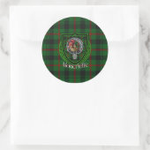 Moncrieffe Scottish Clan Tartan & Crest ラウンドシール (バッグ)