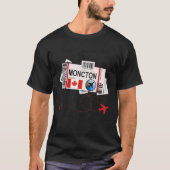 Moncton Girl Moncton Boarding Pass Moncton Tシャツ (正面)