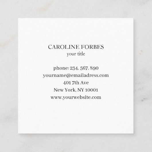 Mond  Visitenkarte スクエア名刺 (裏面)