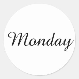 Monday Amazone White Sticker by Janz ラウンドシール