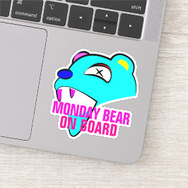 Monday Bear on Board Bumper シール