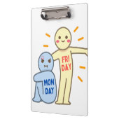 Monday Blues vs Friday Vibes -漫画ムード クリップボード (左)