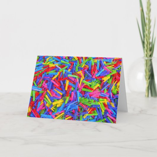 Monday Clothing Pins-数々のcolor Home Texture L カード (正面)