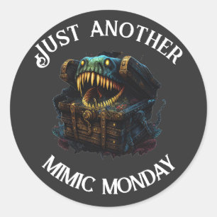 Monday Gaming RPGステッカーの模倣 ラウンドシール