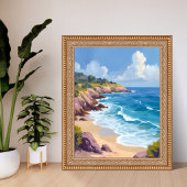 Monday in Malibu | Beach Cliffs CA Travel  ポスター