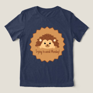 Monday Lazy Hedgehogを避けようとする トライブレンドＴシャツ
