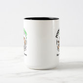 Monday Loading Dog Dad Coffee Humor Funny Office ツートーンマグカップ (中央)