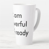 Monday Magic Latte Mug – Funny Coffee Quote for Wo カフェラテマグ (右アングル)