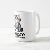 Monday Mood Office Cat コーヒーマグカップ (正面右)