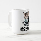 Monday Mood Office Cat コーヒーマグカップ (正面左)