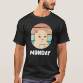 Monday Outfit  Cute Cat I hate Mondays Tシャツ (正面)