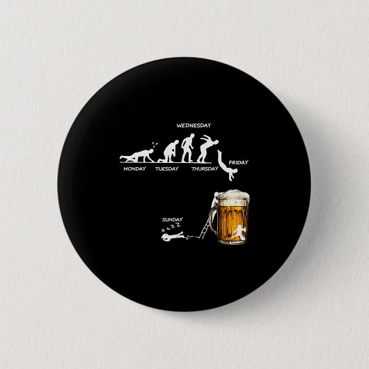 Monday Tuesday Thursday Friday Saturday Sunday Bee 缶バッジ (正面)