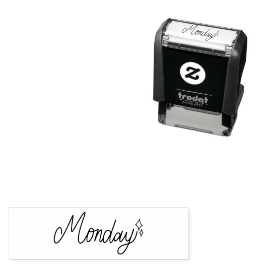 Monday Weekday Journal Design セルフインキングスタンプ (インサイチュ)