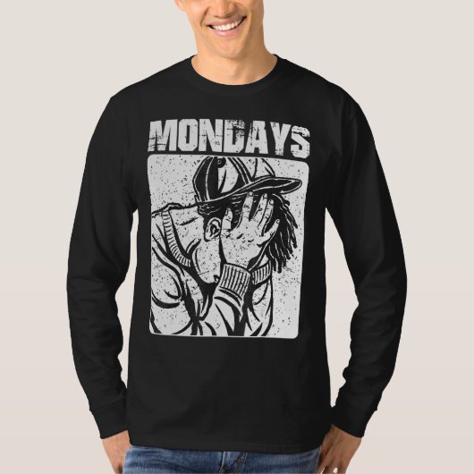 Mondays吸私はWが嫌い週末の皮肉を愛 Tシャツ (正面)