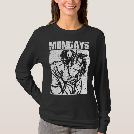 Mondays吸私はWが嫌い週末の皮肉を愛 Tシャツ (正面)