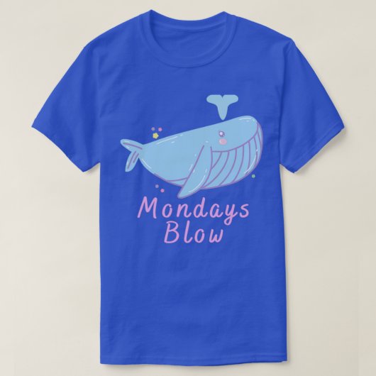 Mondays Blow Cute whale Tシャツ (デザイン正面)