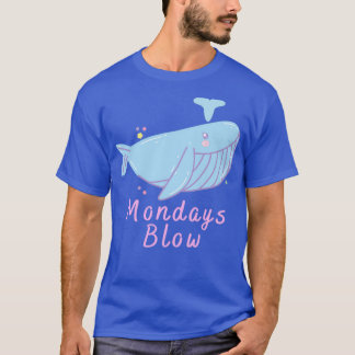 Mondays Blow Cute whale Tシャツ