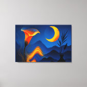 Mondblüte der Wandlung - Stille Kunst キャンバスプリント (正面)