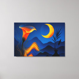 Mondblüte der Wandlung - Stille Kunst キャンバスプリント