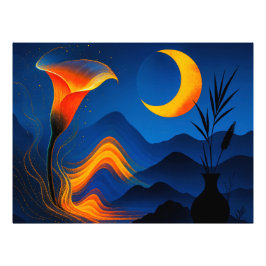 Mondblüte der Wandlung - Stille Kunst フォトプリント