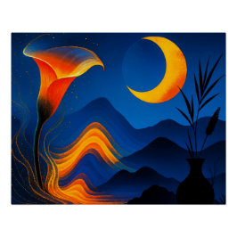 Mondblüte der Wandlung - Stille Kunst ポスター