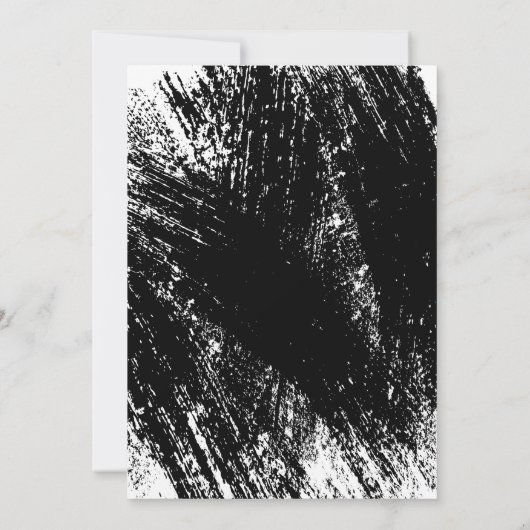 MondernBlack and White Graduation Announcement 招待状 (裏面)