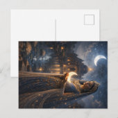 Mondgöttin mit leuchtender Sichel ポストカード (正面/裏面)