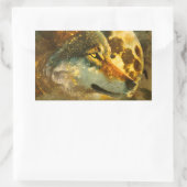 Mondlicht Wolf 4 長方形シール (バッグ)