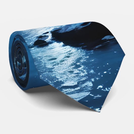 Mondnacht am Wasserfall ネクタイ (ロール)