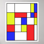 Mondrian #23 ポスター<br><div class="desc">Abstract geometric minimalist design inspired by the work of Piet Mondrian.</div>