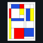Mondrian #47 ポスター<br><div class="desc">Geometric abstract minimalist design inspired by the work of Piet Mondrian by Ron Trickett.</div>